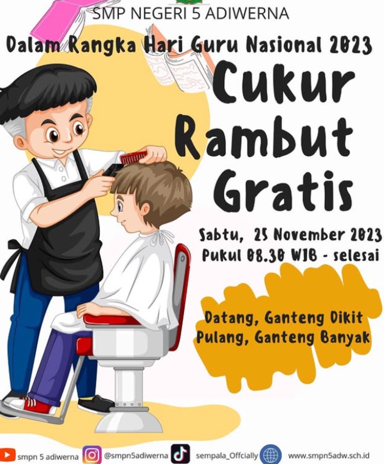 Cukur rambut gratis 💇🏻‍♂️